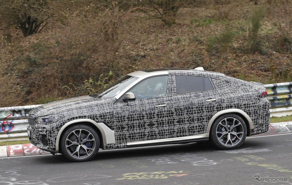 BMW X6 新型プロトタイプ（スクープ写真）《APOLLO NEWS SERVICE》