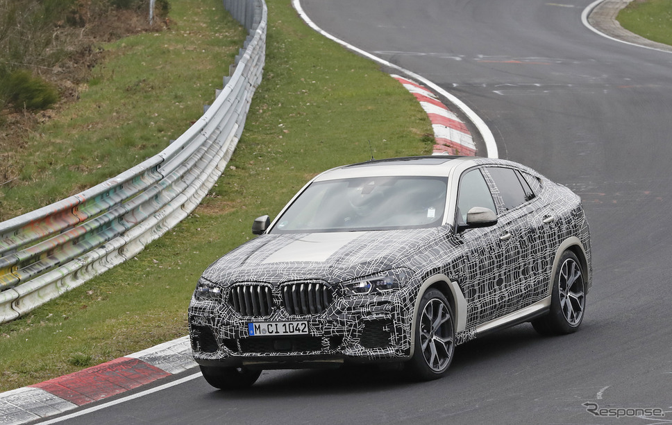BMW X6 新型プロトタイプ（スクープ写真）《APOLLO NEWS SERVICE》