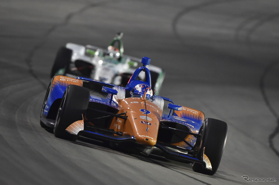 #9 ディクソンは終盤の接触アクシデントで戦線離脱。《写真提供 INDYCAR》