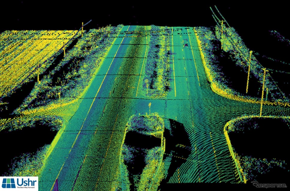 ハンズフリーの部分自動運転が可能なキャデラックのスーパークルーズのライダー(LiDAR)画像のイメージ《photo by Cadillac》