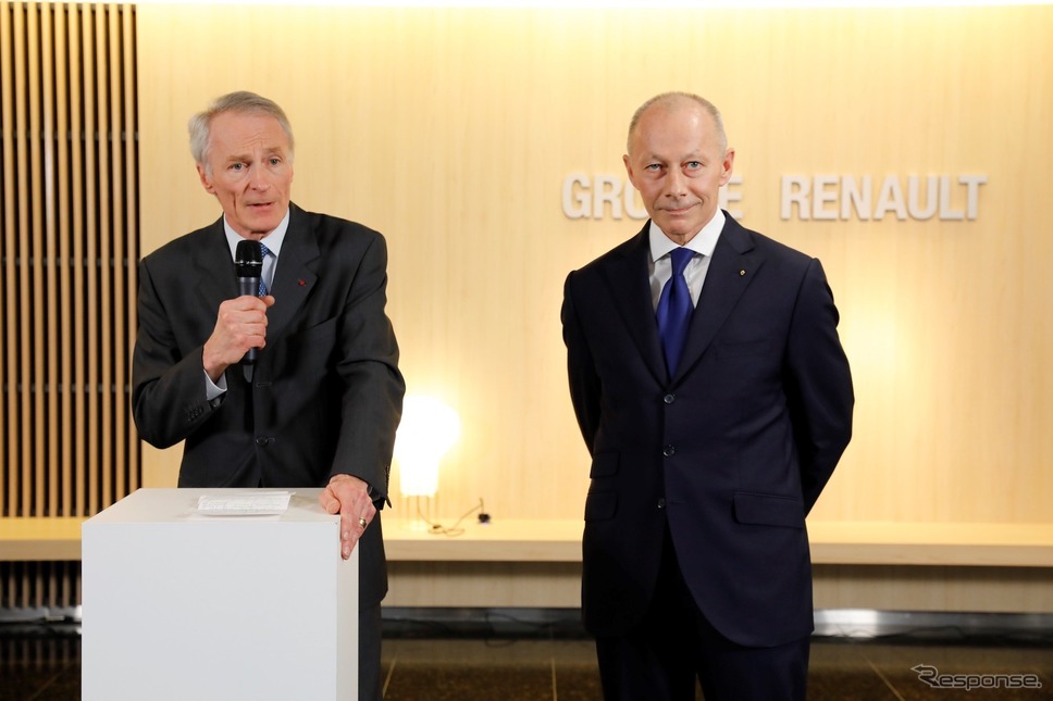 ルノーのボロレ氏（向かって右）とスナール氏《photo by Renault》