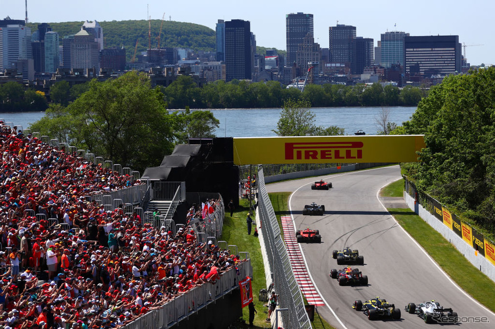 集団をリードするベッテル(F1カナダGP)《photo by Getty Images》