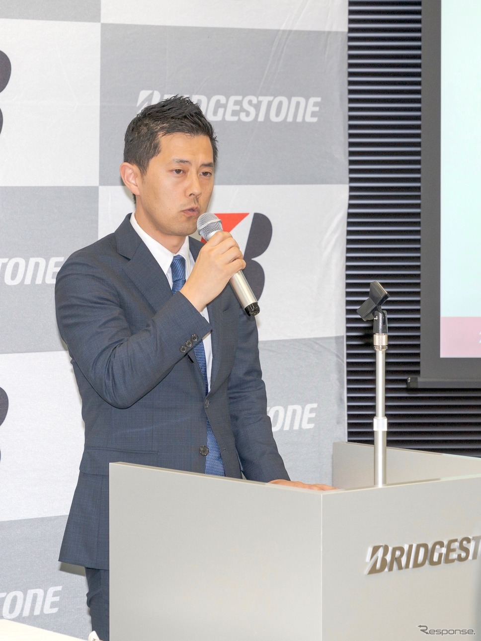 ブリヂストンの田村部長《撮影 関口敬文》