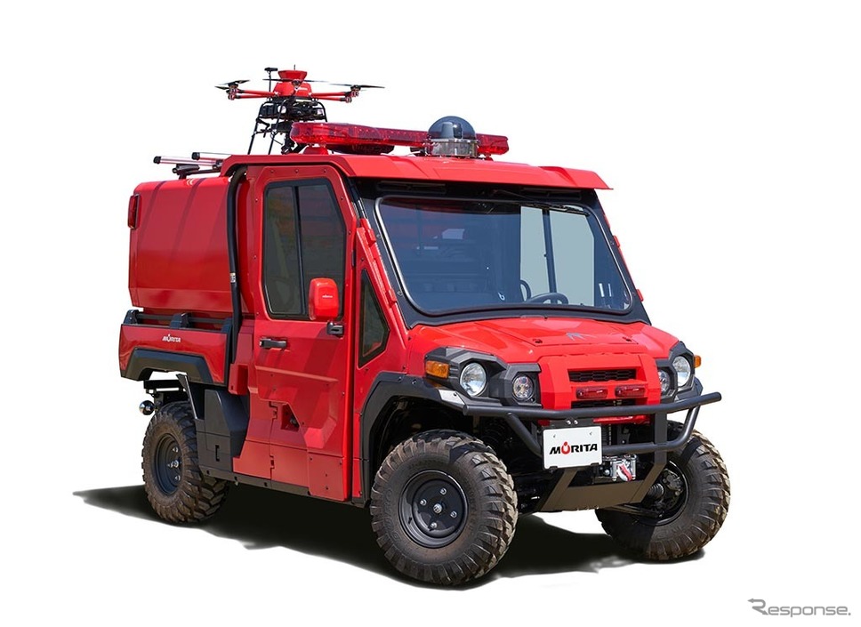 モリタの小型オフロード消防車「レッドレディバグ」《画像:モリタ》
