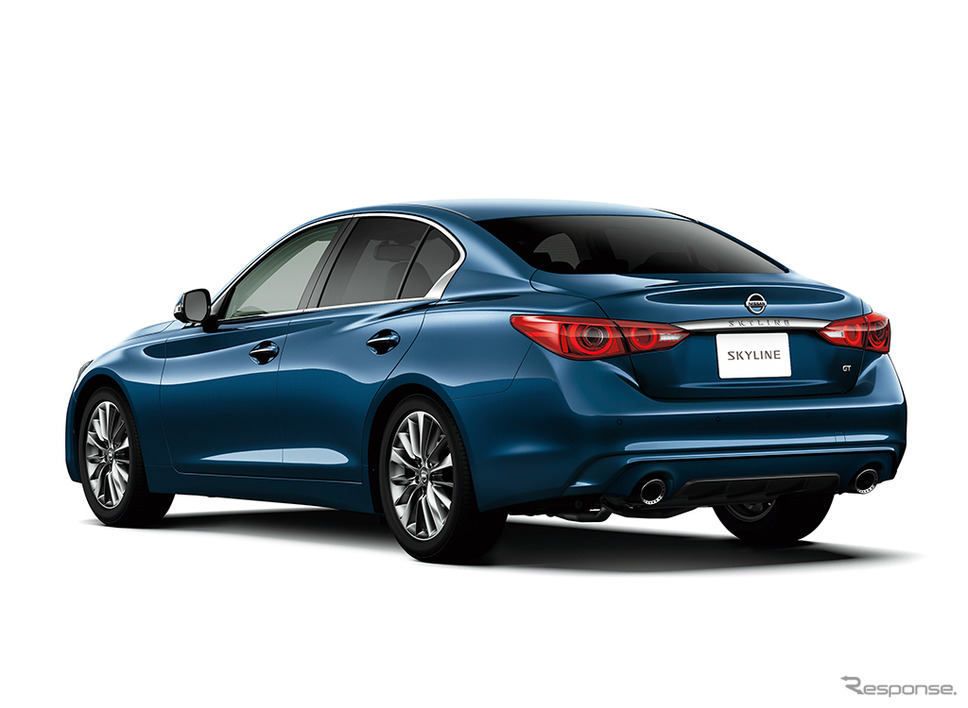 日産 スカイライン GT タイプP(V6ターボ・オーロラフレアブルーパール)《画像:日産自動車》