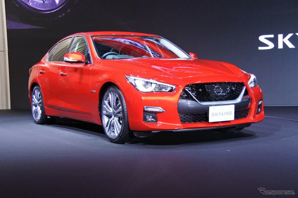 日産自動車 スカイライン 改良新型 発表会《撮影 小松哲也》