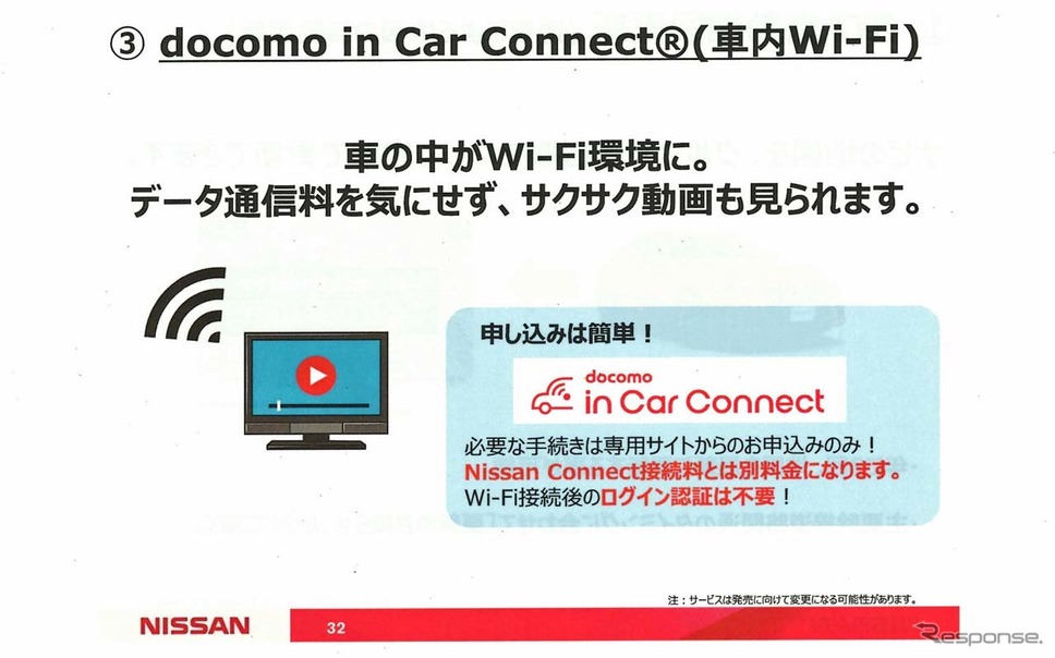 「docomo in Car Connect」車内でWi-Fiが使い放題となる《画像 日産自動車》