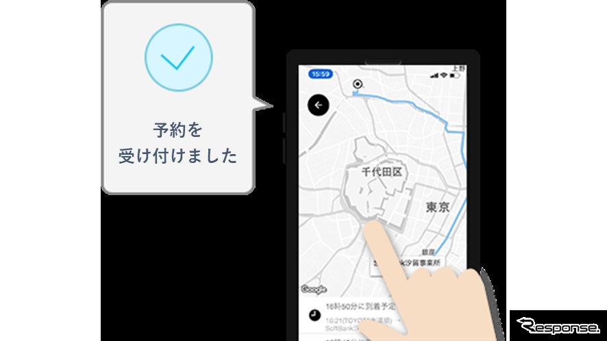 アプリ予約のイメージ《画像:MONETテクノロジーズ》