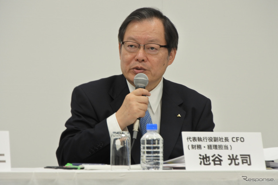 三菱自動車 池谷光司 代表執行役副社長CFO《撮影 小松哲也》