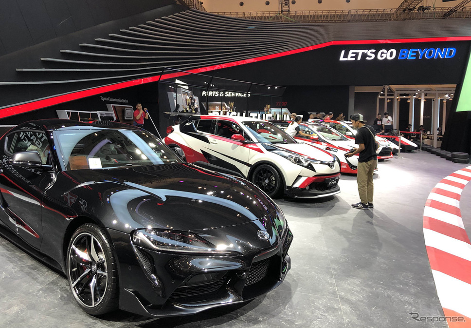 トヨタのモータースポーツコーナー(ガイキンド・インドネシア国際オートショー2019)