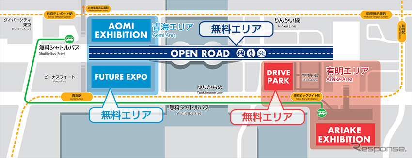 会場マップ《画像：日本自動車工業会》