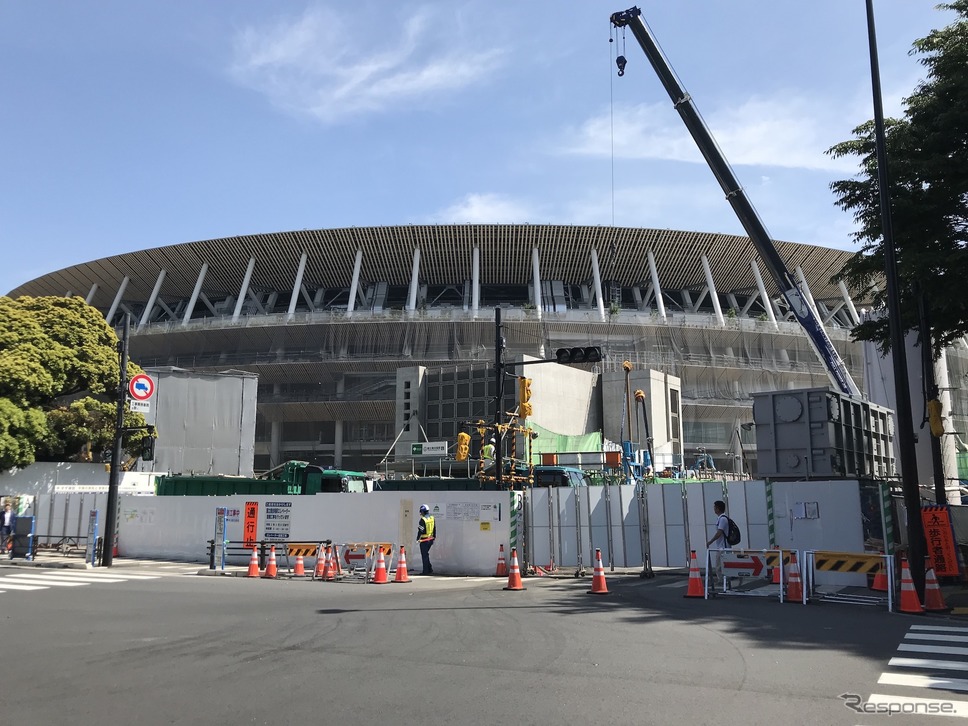 建設中の国立競技場(2019年5月)《撮影 高木啓》