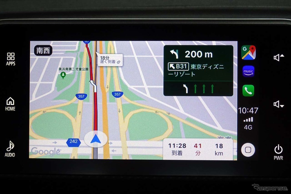 「Googleマップ」では道路状況の変化でルート変更も行った《撮影 会田肇》