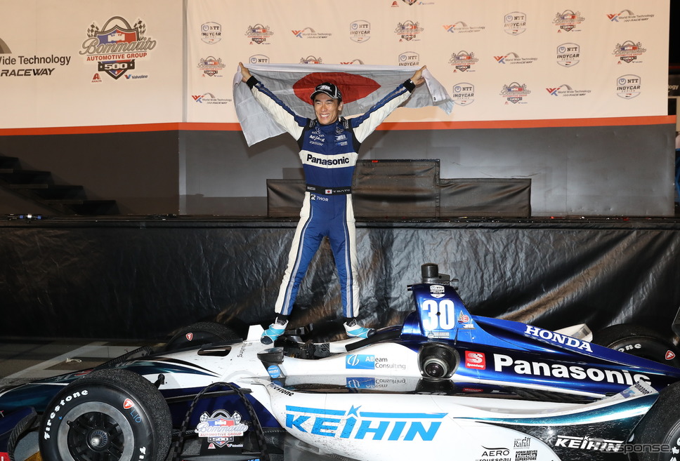 インディカーでの通算5勝目(今季2勝目)をあげた#30 佐藤琢磨。《写真提供 INDYCAR》