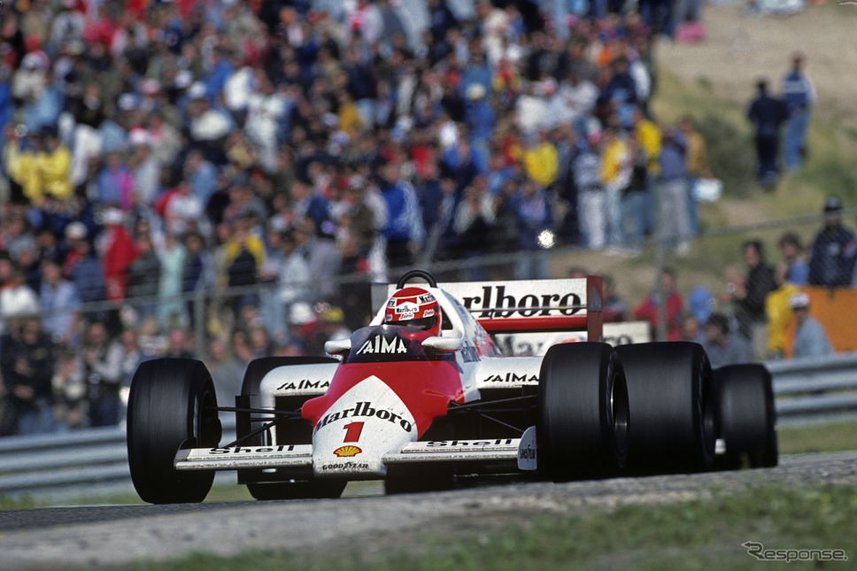 最後のF1オランダGPは1985年、ザントフォールト・サーキットで開催、優勝はニキ・ラウダ（マクラーレン）。《photo (c) Getty Images》