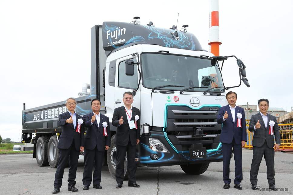 UDトラックス、日本通運、ホクレンは大型トラックによる自動運転レベル4を実証実験《画像：UDトラックス》