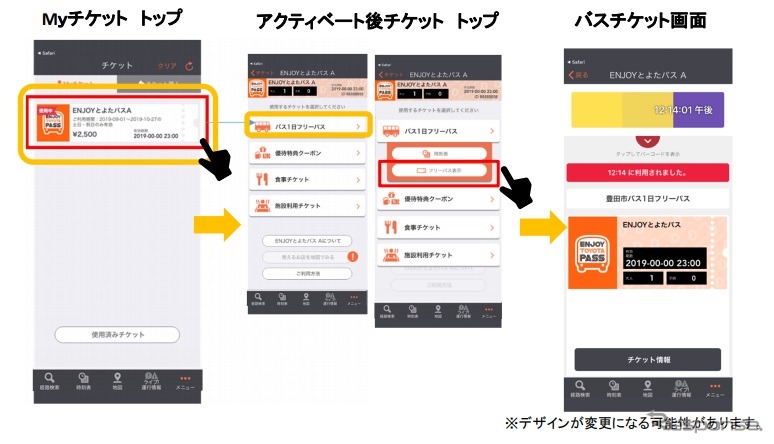 モバイルチケット利用フロー