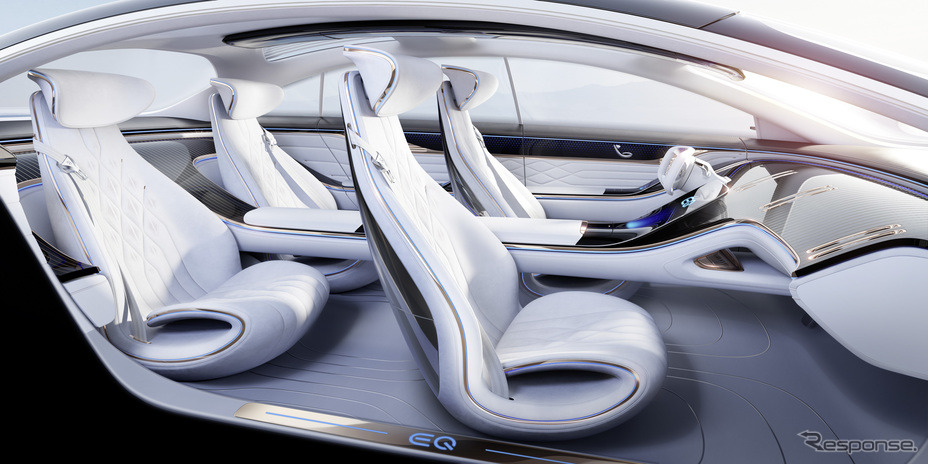 メルセデスベンツ「EQ」のセダンコンセプトカーのインテリア《photo by Mercedes-Benz》