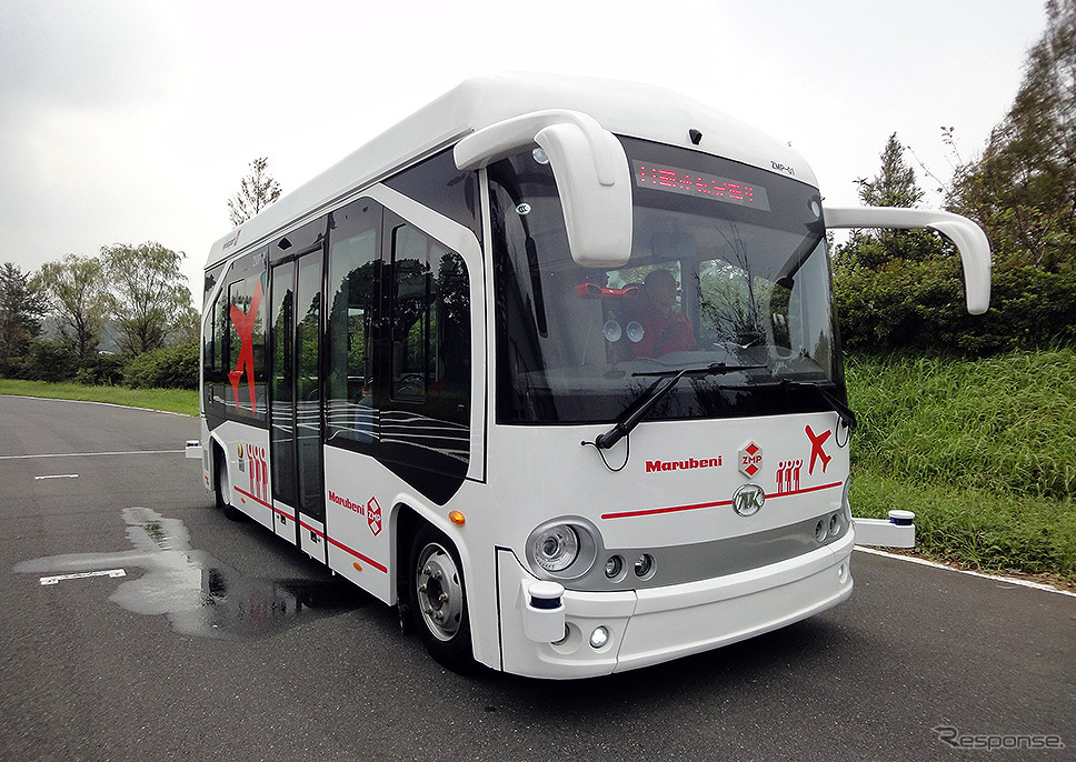 ANKAI(安凱客車)製EVバスがベースの『RoboCar Mini EV BUS』《撮影 大野雅人(Gazin Airlines)》