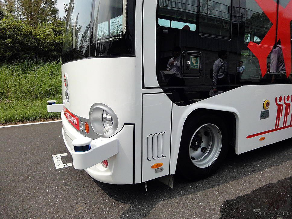 ANKAI(安凱客車)製EVバスがベースの『RoboCar Mini EV BUS』《撮影 大野雅人(Gazin Airlines)》