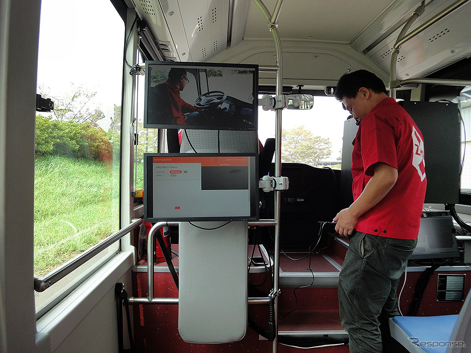 ANKAI(安凱客車)製EVバスがベースの『RoboCar Mini EV BUS』《撮影 大野雅人(Gazin Airlines)》