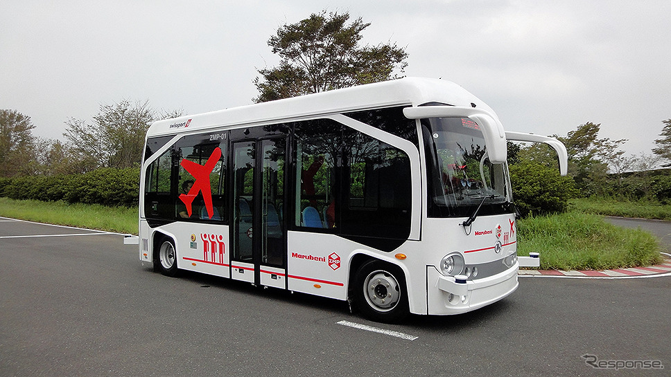 ANKAI(安凱客車)製EVバスがベースの『RoboCar Mini EV BUS』《撮影 大野雅人(Gazin Airlines)》