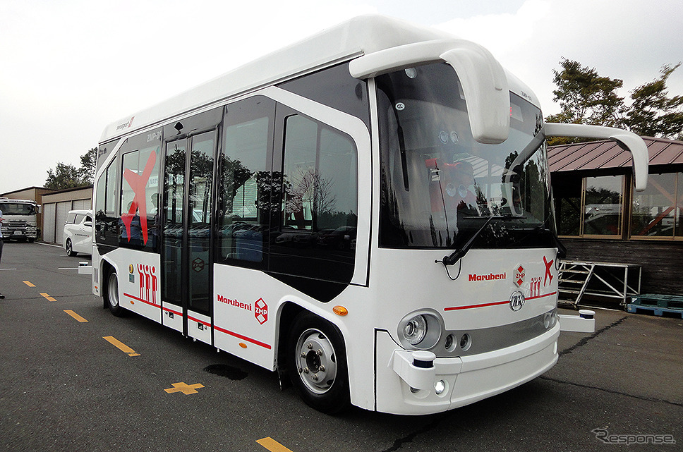 ANKAI(安凱客車)製EVバスがベースの『RoboCar Mini EV BUS』《撮影 大野雅人(Gazin Airlines)》
