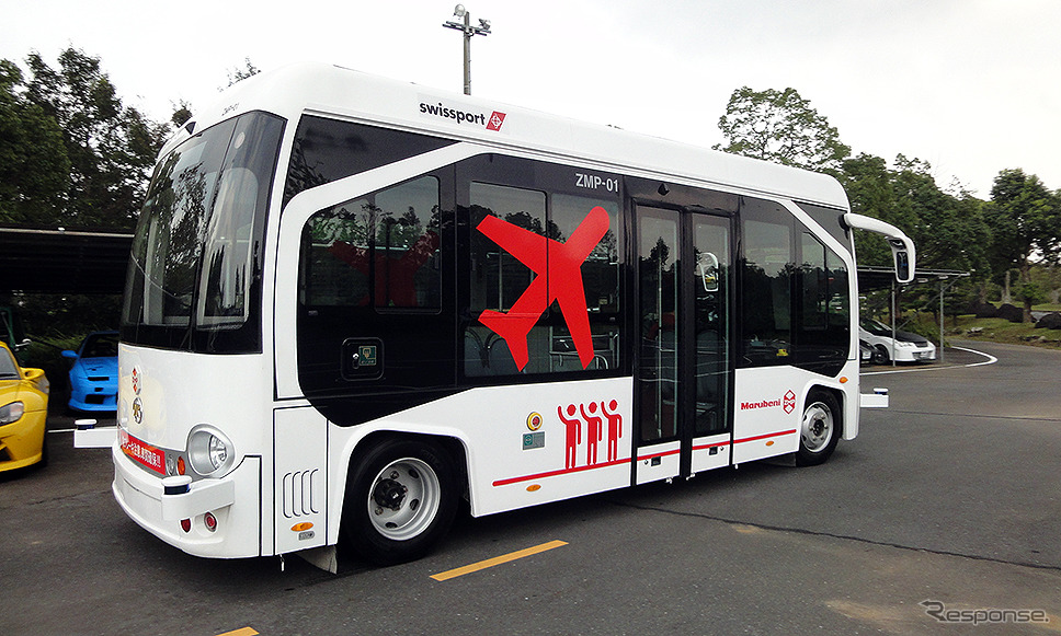 ANKAI(安凱客車)製EVバスがベースの『RoboCar Mini EV BUS』《撮影 大野雅人(Gazin Airlines)》