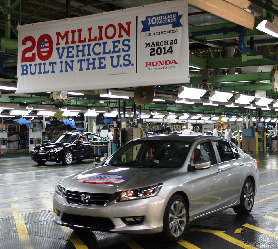 北米生産2000万台、北米生産アコード1000万台（2014年）《photo by Honda》