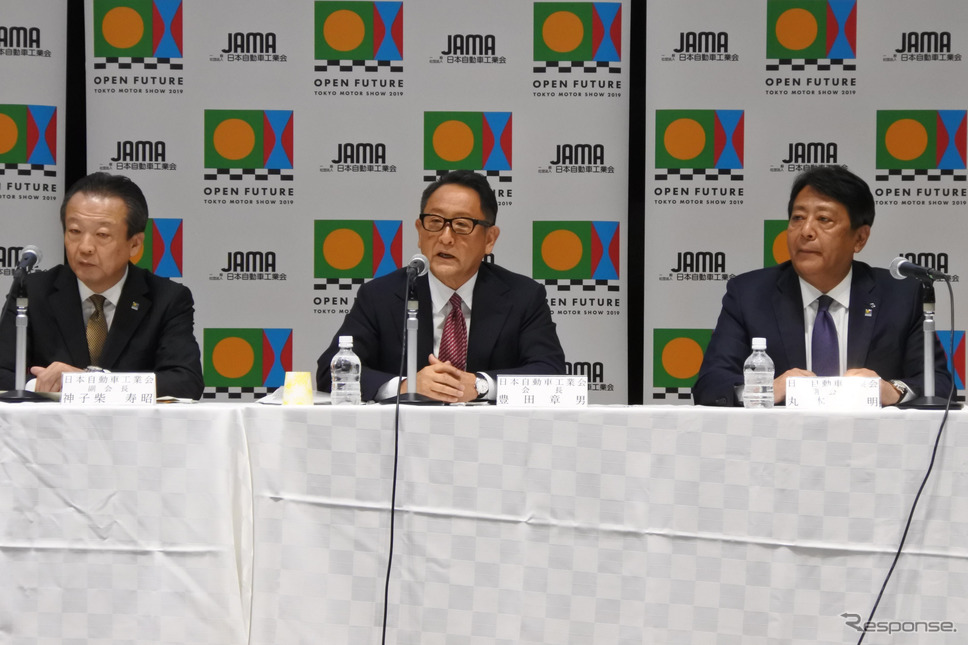 日本自動車工業会 定例会長会見《撮影 小松哲也》