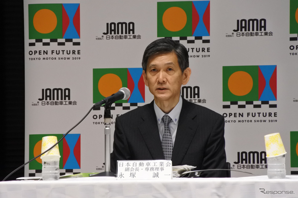 日本自動車工業会 永塚誠一 副会長・専務理事《撮影 小松哲也》