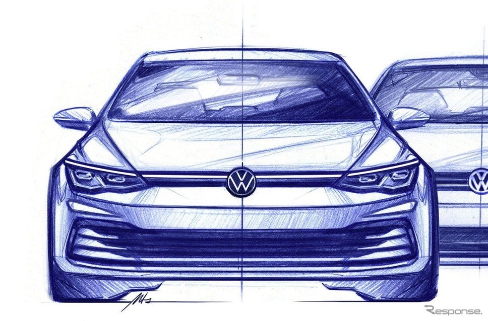 フォルクスワーゲン・ゴルフ 新型のイメージスケッチ《photo by Volkswagen》