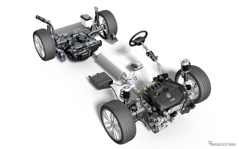 VW ゴルフ 新型の48Vマイルドハイブリッドパワートレイン《photo by Volkswagen》
