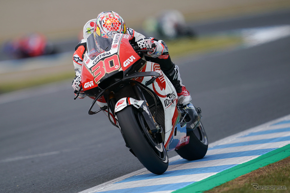 日本のファンの前で力走を見せた中上《photo (c) Honda》