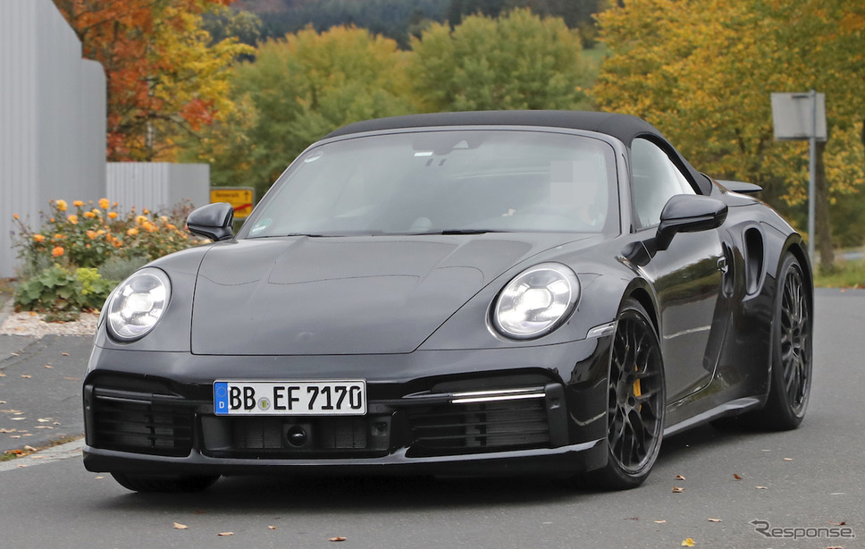 ポルシェ 911ターボ カブリオレ 新型プロトタイプ(スクープ写真)《APOLLO NEWS SERVICE》