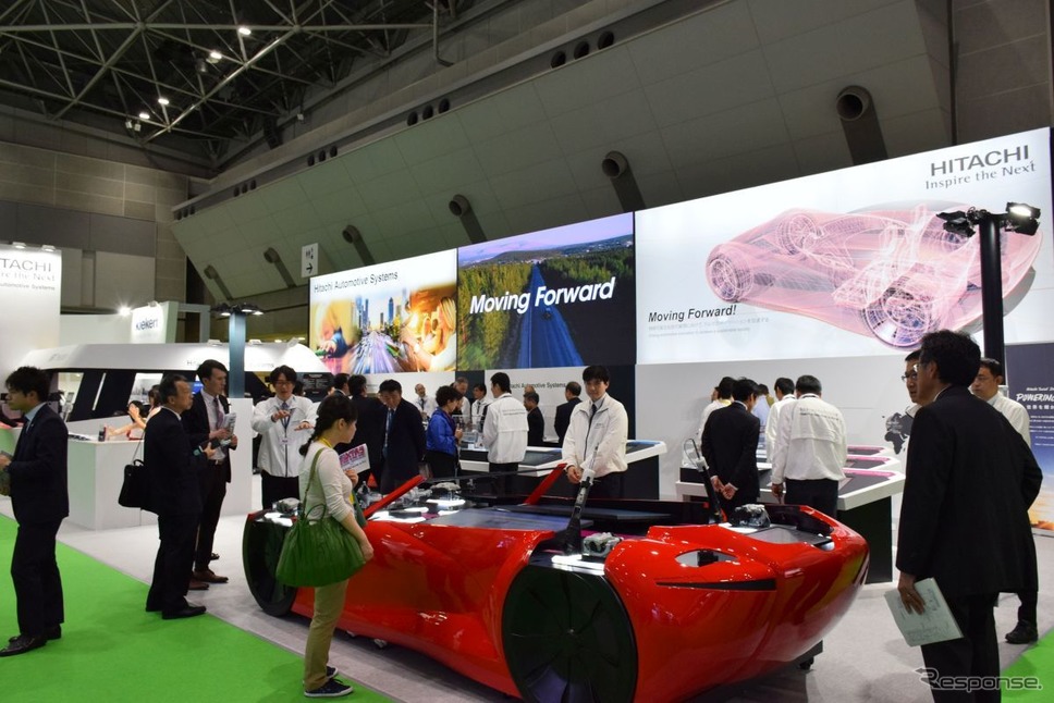 日立オートモーティブのCASE車両向け技術(東京モーターショー2019)《撮影 中尾真二》
