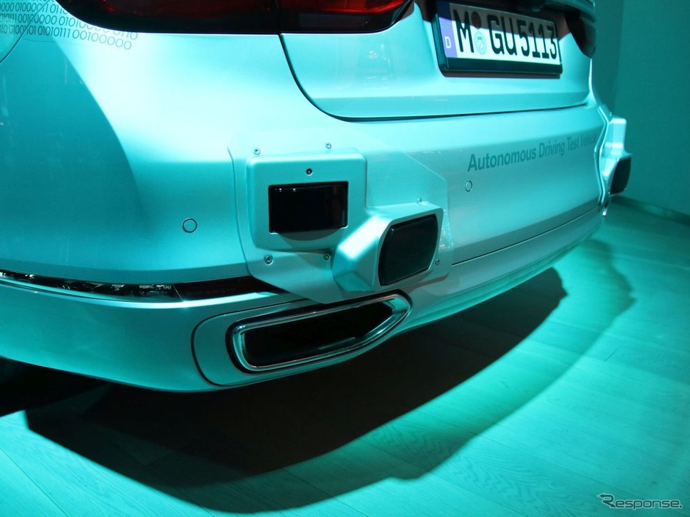 BMWのレベル4自動運転実験車両≪撮影:中尾真二≫
