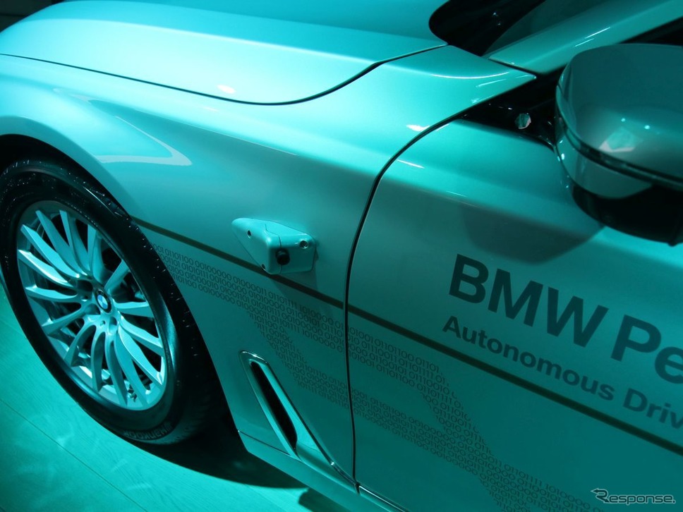 BMWのレベル4自動運転実験車両≪撮影:中尾真二≫