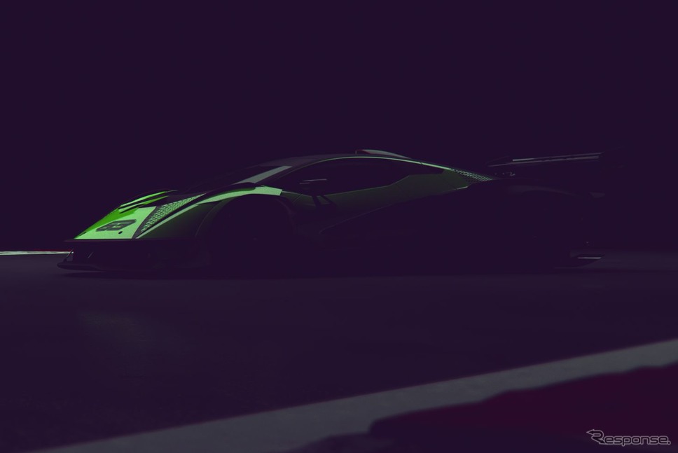 ランボルギーニの新型ハイパーカーのティザーイメージ《photo by Lamborghini》