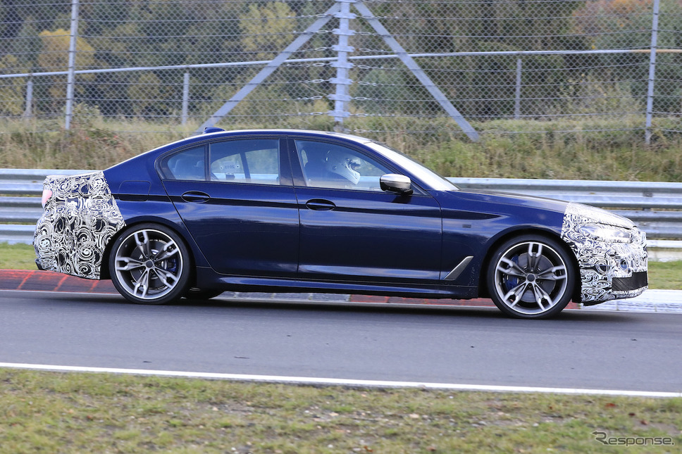 BMW 5シリーズ 改良モデル（LCI）プロトタイプ スクープ写真《APOLLO NEWS SERVICE》