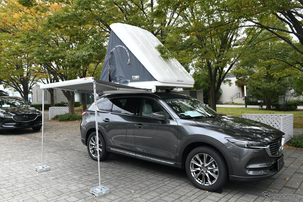 マツダCX-8犬用用品装着車(東京モーターショー2019)《撮影 安藤貴史》