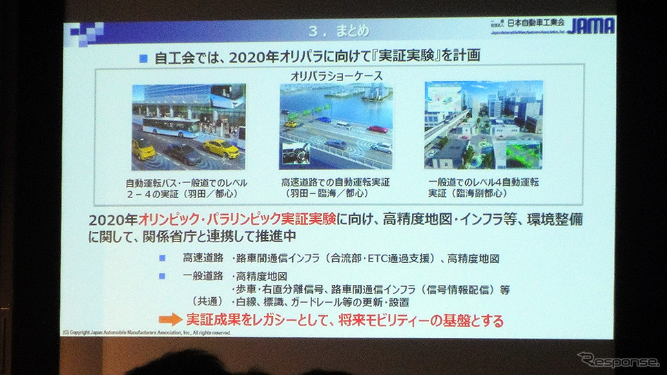 「SIP自動運転シンポジウム　持続可能な社会における自動運転の役割〜安全・安心な未来に向けて〜」（11月2日、東京ビッグサイト）《撮影 大野雅人（Gazin Airlines）》
