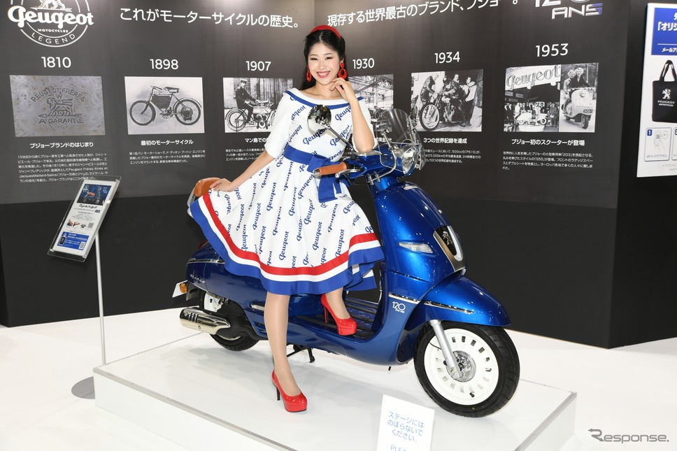 プジョーモトシクル ジャンゴ125ABS 120thリミテッドエディション（東京モーターサイクルショー2019）《撮影 安藤貴史》