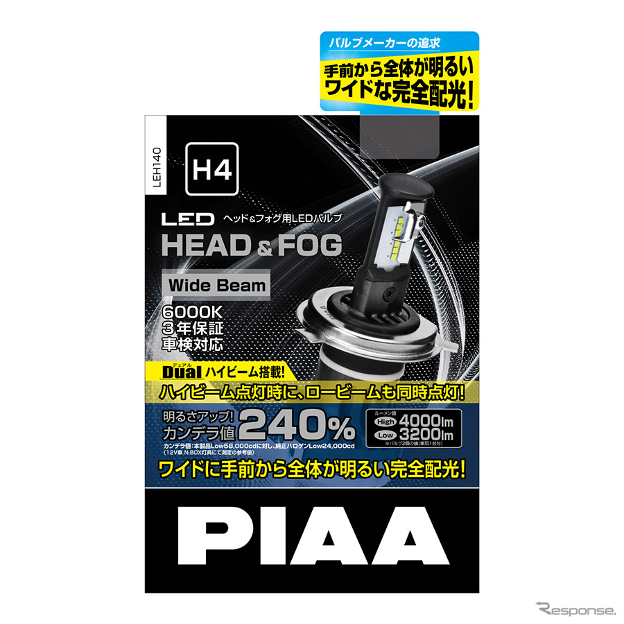 PIAA ヘッド＆フォグ用LEDバルブ ファン付ワイドビームシリーズ《画像：PIAA》