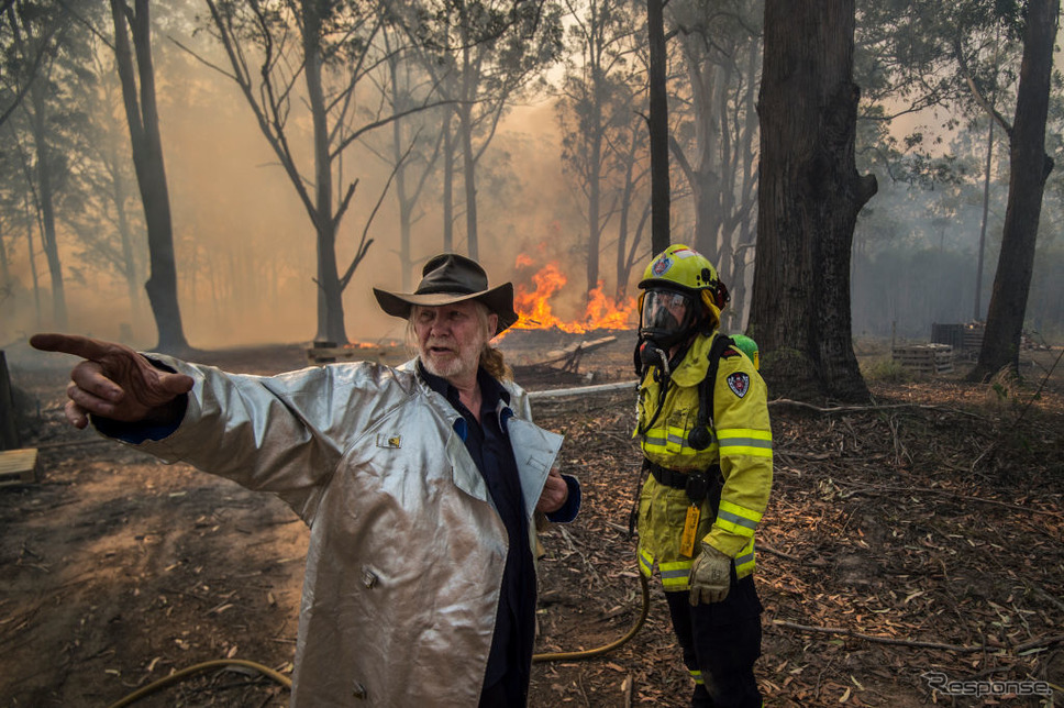 豪ニューサウスウェールズ州の森林火災（11月10日）《photo (c) Gertty Images》