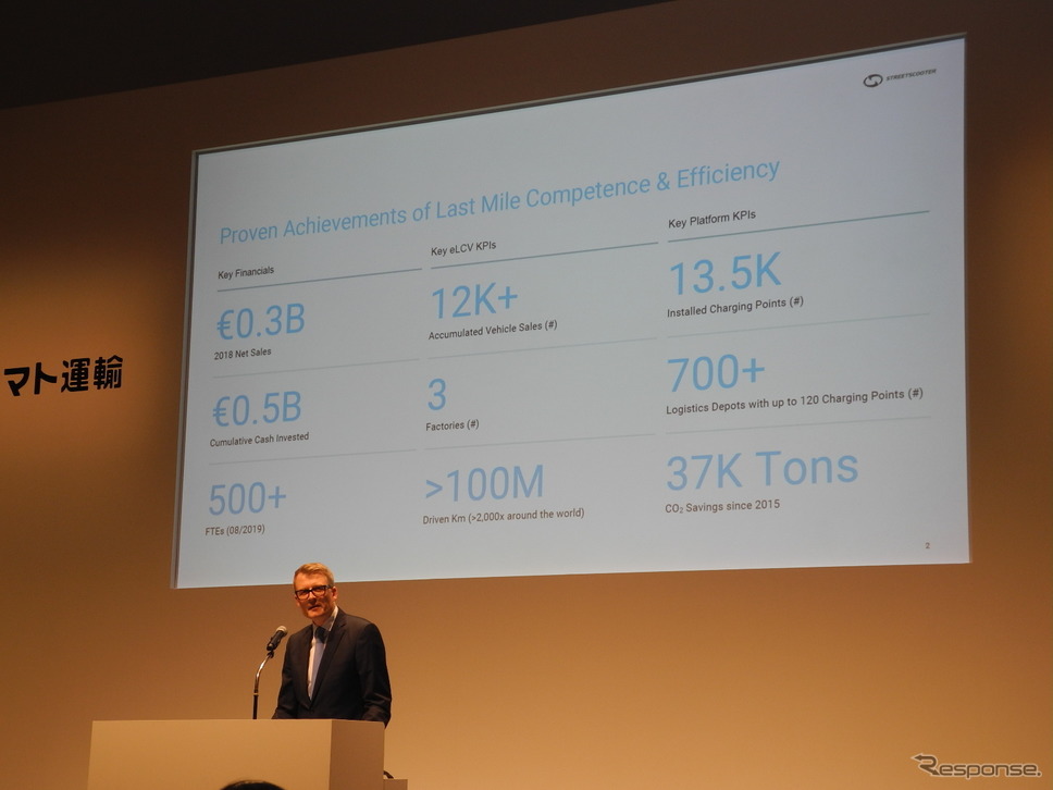 ストリートスクーターのイエルグ・ゾマーCEO《撮影 山田清志》