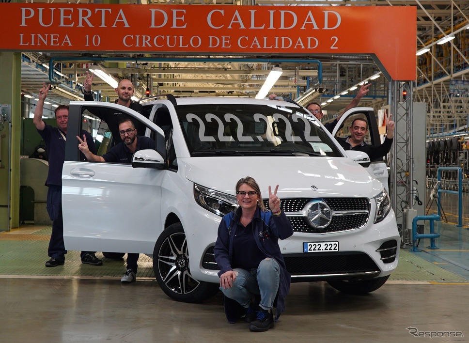 メルセデスベンツVクラス現行型の22万2222台目がラインオフ《photo by Mercedes-Benz》