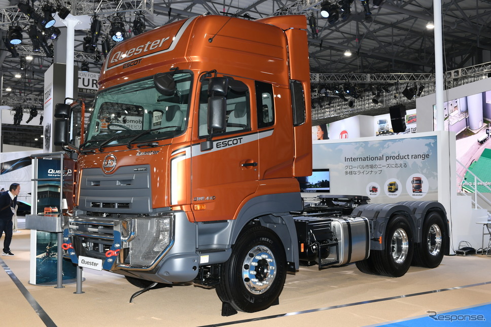 UDトラックスがボルボの協力を得て開発し、海外市場で販売するUDトラックス・クエスター（東京モーターショー2019 ）《撮影 安藤貴史》