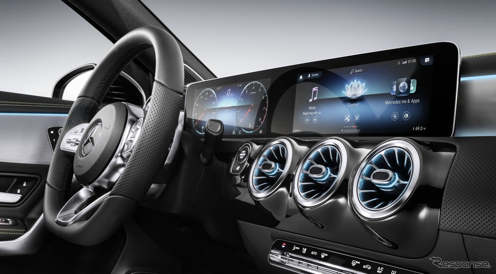 メルセデスベンツの新世代インフォテインメントシステム「MBUX」《photo by Mercedes-Benz》