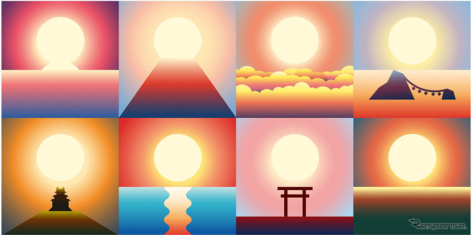 ダイヤモンド初日の出など絶景初日の出8カテゴリ《画像:三菱自動車》